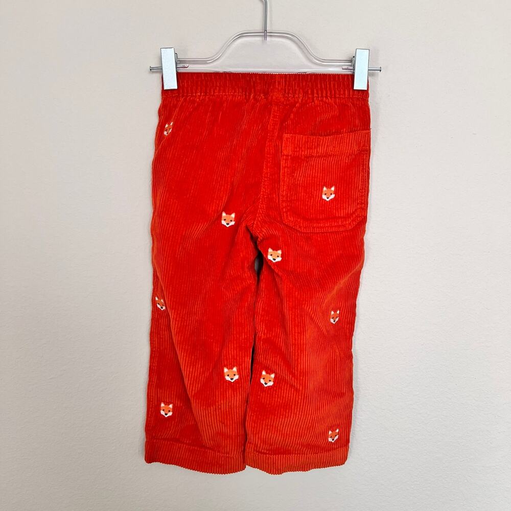 NWT Mini Boden Embroidery Cord Chunky Pull-On - Autumn maple orange Fox (3Y) - Picture 2 of 5